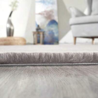 Jassrug Rabbit 30 Mm Fur Carpet – 80x120 & 120x180 Cm – 100% Polyester – Made In Turkey