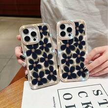 Funda para teléfono 1PC Teléfono Bling de Doble Cara, Parte Trasera Dura Suave a Prueba de Golpes, Multicapa, TPU + PC, Compatible con 16/15/14/13/12/11 Pro/Plus - Negro - Ver 7