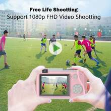 高清数码相机，儿童数码摄像机，适合3-12岁男孩女孩，迷你复古相机玩具，非常适合青少年和学生，是圣诞节、生日、节日送给孩子的最佳礼物。