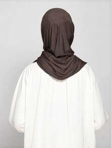 1 buah Jilbab Muslim Instan Bahan Lembut, Bernapas, dan Anti-Pilling, Cocok untuk Sepanjang Tahun dan Pemakaian Sehari-hari, Pantai, Liburan - 31 Coklat - View 6