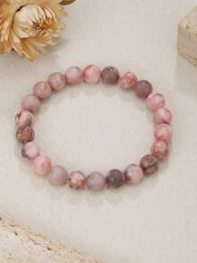 3 Pcs Natural Stone Bracelet Set For Women Self Healing Emotional Stretch 8mm Beaded Extendable Stackable Bracelet Set, Birthday Gift, Fashion Jewelry Gift With Blessing Card - 3 - View 5