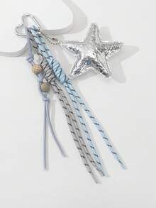 心形扣星形串珠吊坠 DIY 包饰 包袋装饰配件 猎豹纹背包装饰 汽车配件 女士包袋钥匙扣