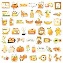 50张可爱卡通清新别致手绘涂鸦贴纸，适用于装饰储物盒、奶茶杯、学校用品、返校