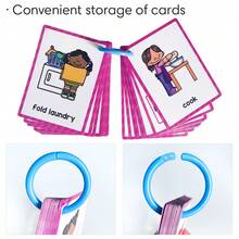 Lachilly 35 buah Kartu Jadwal Harian dan Kartu Pembelajaran Emosi untuk Anak Berkebutuhan Khusus, Anak dengan Keterlambatan Bicara, Anak Non-Verbal, Autisme, atau Kebutuhan Khusus, Alat Bantu Pembelajaran Kartu Flash Pendidikan Montessori - MultiWarna - View 8