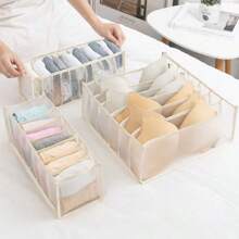 1pc/3pcs Underwear Storage Box Foldable Underwear Divider Storage Box, Wardrobe Storage Box Divider Box, Bra Drawer Storage Box Socks Underwear Storage Box Drawer Storage Clothes Pants Jeans Skirt Storage Box, Storage Pieces, Home Storage