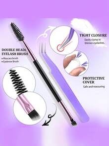 MEM DIY睫毛嫁接套装，770D卷翘单根睫毛嫁接套装，包含镜子、睫毛收纳盒、睫毛胶水和卸妆液、镊子、睫毛刷，适合初学者、旅行、日常佩戴、婚礼、约会、派对、节日等场合，也是圣诞节/万圣节/送礼佳品。 - 黑色 - 查看 8