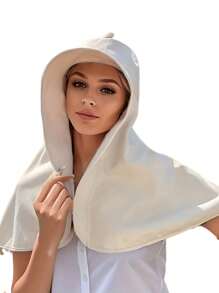1 pieza Sombrero de sol de mujer transpirable, protección UV y resistente al viento con diseño curvo grande y redondo, hebilla de moda casual para la calle, la playa, anti-positivo y antidisfuncional, adecuado para viajes diarios, al aire libre, deportes, vacaciones y viajes de verano