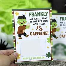 5pcs Halloween Coffee Card Holders, Interesting Halloween Gift For Teachers, Teacher Appreciation Present - Multicolor - View 3
