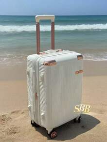 High Quality Carry-On Suitcase, 4 Double Wheels, 360 Degree Rotation, 9kg - White - View 2