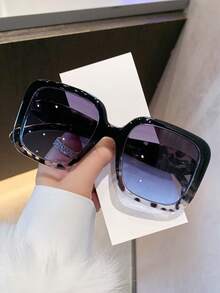 LiMiaoMiao 1 件男女通用超大方形时尚眼镜，Y2K 风格，新奇，派对，节日配饰方形墨镜