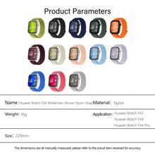 Compatible With Huawei Watch Fit4/4pro/Fit3 Original Mountain Pattern Woven Adjustable Strap Nylon Woven Stretch Woven Wristband Breathable For Men And Women