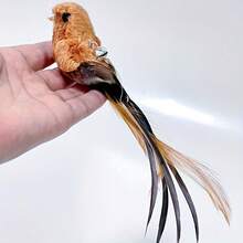 猫玩具鸟替换头，猫玩具，猫玩具棒替换鸟，人造羽毛材料，猫玩具替换鸟，带铃铛的猫棒鸟替换逗猫棒头，坚固的室内娱乐猫玩具 - 彩色 - 查看 17