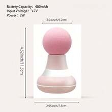 迷你按摩枪，用于肌肉放松、筋膜按摩，家用振动按摩器，便携式筋膜按摩设备，健身和旅行必备，400mAh电池容量