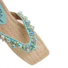 So Me Arielfn2 Pearl Embellished Thong Women's Vacation Boho Sandals  Plain    Elegant    Pearls    Sandals  Beach  Holiday  Wedding  School  Vacation  Party - 綠色 - 查看 5