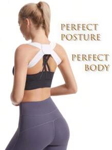 Corrector de postura ajustable para mujeres y hombres, soporte de postura invisible para adultos, cinta de soporte para la espalda y los hombros para mejorar la postura, soporte para la espalda y el pecho, cinta moldeadora del Body, unicolor de poliéster, accesorios de sujetador, sin batería requerida