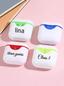 Personalizowana temperówka w kształcie słuchawki z dwoma otworami, niestandardowe małe i duże otwory do temperowania kredek do brwi i ołówków, artykuły szkolne, spersonalizowana temperówka do nagród szkolnych