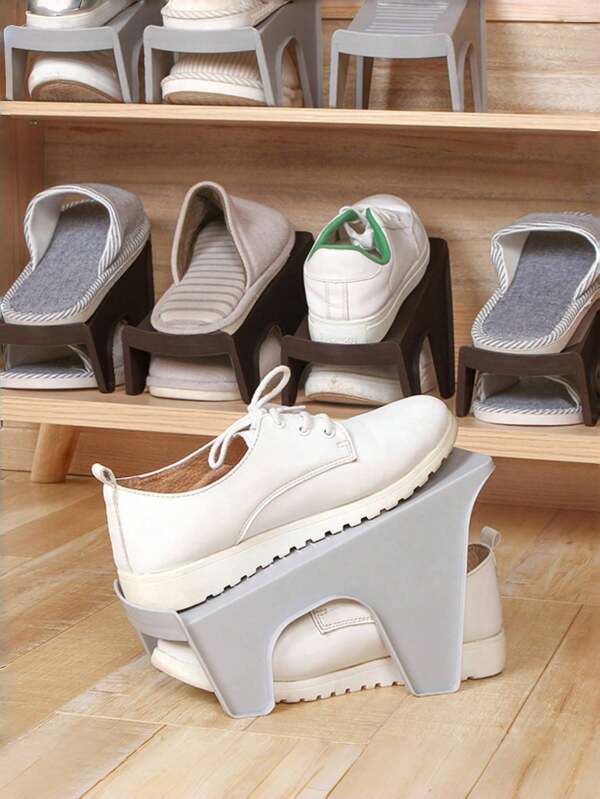 Schuh-Organizer-Regal, abnehmbares 2-stufiges Schuh-Aufbewahrungsregal, für Schuhschrank oder Wohnheim, ideal für den Schulbeginn