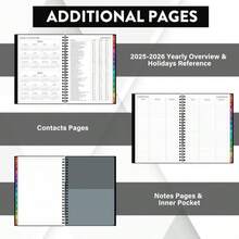 2025-2026 Planner - Planner 2025-2026, 2025-2026 Academic Planner Weekly And Monthly With Tabs, July 2025 - June 2026, 625" * 83", Strong Twin-Wire Binding