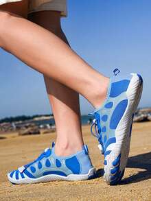 夏季健身运动户外沙滩溪流水鞋，青少年水上鞋 - 藍色 - 查看 3