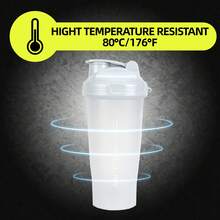 2pcs 24oz/700ml Shaker Bottles For Protein Mixes, Shaker Bottle With Wire Whisk Ball, Protein Shaker Bottle, Shaker Cup, Protein Shaker, Protein Shake Bottle, Bottle Shaker, Dishwasher - 黑/白 - 查看 9