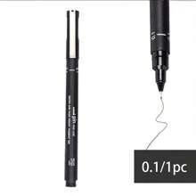 1 pieza Bolígrafo de punta micro de precisión / Bolígrafo de línea fina / Bolígrafo de dibujo técnico - Punta mediana impermeable, no tóxico, adecuado para bocetos y documentos de oficina, útiles escolares, de vuelta a la escuela