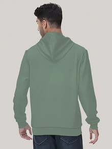 Alpha Men's Patriotic American Flag & Letter Graphic Pullover Hoodie, Machine Washable Casual Sweatshirt For Spring/Autumn - Multicolor - View 3