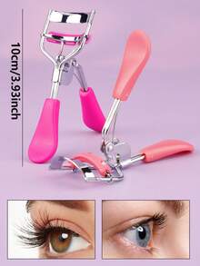 1个带内置梳子的睫毛夹，假睫毛辅助器，专业睫毛夹，强力定型，打造清晰轮廓，美化眼部，打造浓密睫毛，附赠额外橡胶垫，适合日常妆容的睫毛修饰工具 - 彩色 - 查看 3