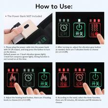 Hailicare Heizung Vibration Unterer Rücken Massagegürtel 3 Stufen Rotes Licht Heiße Kompresse Taillenstütze 3 Stufen Zeitschaltuhr Tragbarer Rückenmassage Lendenwirbelstütze Heizmatte