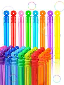 12/24/48/60 قطعة عصا فقاعات على شكل وردة، عصي فقاعات يدوية صغيرة، أنابيب فقاعات ملونة، هدايا حفلات (سائل الفقاعات غير مشمول) - متعدد الألوان - مشاهدة 1