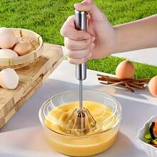 4-Speed Multi-Functional Handheld Blender - Manual, Battery-Free Operation, Suitable For Baking And Cooking, Mother's Gift - Bạc - Xem 3