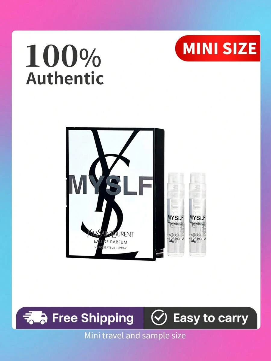YSL Men's MYSLF Parfum Eau De Parfum EDP Spray 1.2ml 0.04 Oz Fragrances Mini Travel Size - 2.4ml(1.2ml*2支) - 查看 1