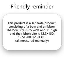 Cinta personalizada elegante para silla de boda, emblema conmemorativo de boda, emblema de tela de boda, cinta para silla reservada (ancho del moño 25 cm, ancho de la cinta 10 cm) - Multicolor - Ver 6