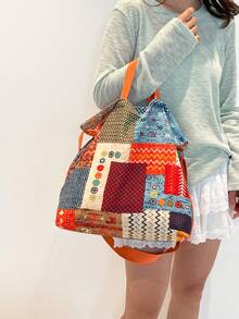 休闲多功能户外大容量女士单肩包 - 彩色 - 查看 4