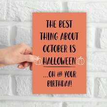 Halloween Themed Funny Birthday Card - Adorable Cartoon Design, Perfect Choice For October Celebration - Multicolor - View 4