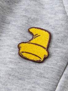 mini bala Dumbo Collaboration Kids Set, Soft Long Sleeve Top + Pants, Autumn Outfit - Dark Gray - View 8