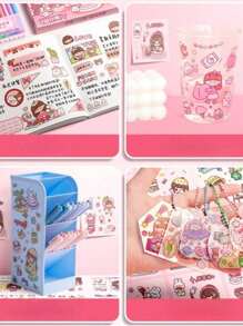 1 Peça Adesivos de Animais de Estimação Fofos e Cartunizados para Scrapbook, Planner, Diário, Garrafa de Água, 100 Designs Não Repetitivos para Meninas