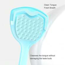 Fawnmum Super Deer Double-Side Tongue Cleaner Brush Soft Silicone Tongue Coating Scraper For Fresh Breath Oral Hygiene Care Tool Pink 1pc