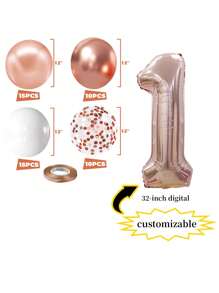 بالون أرقام باللون الوردي الذهبي والأسود مخصص بمقاس 32 بوصة ، مناسب للحفلات مثل عيد الميلاد ، الزفاف ، استحمام الطفل ، عيد الحب ، حزب عزباء ، حفلة عيد ميلاد بالريبونة ، ديكور خطوبة العروس ، مناسب لعيد الميلاد والذكرى السنوية والعام الجديد وحفل استحمام الطفل والتخرج والخطوبة وحفلات الزفاف