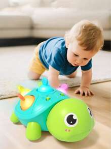 Quderbel Baby Krabbel-Spielzeug, allradgetriebenes elektrisches Spielzeug zur Förderung des Krabbelverhaltens für Neugeborene von 0-3 Jahren, Krabbel-Training und intelligente Bildung