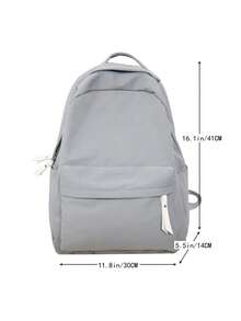 纯色大容量防水简约青年背包适合大学、小学、初中、高中、工作、商务、通勤、户外、旅行、男女通用防上学开学礼物