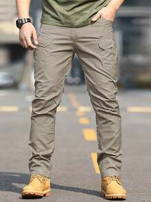 City Tactical Cargo Pants Classic Outdoor Hiking Trekking Tactical Joggers Pant Camouflage Military Multi Pocket Trousers - 卡其色 - 查看 1