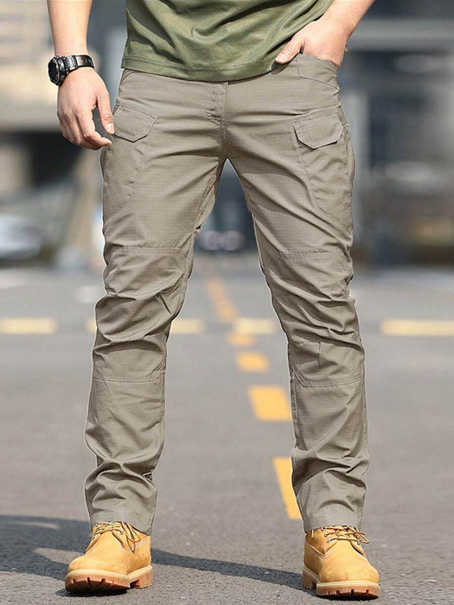City Tactical Cargo Pants Classic Outdoor Hiking Trekking Tactical Joggers Pant Camouflage Military Multi Pocket Trousers - 卡其色 - 查看 1