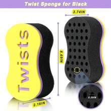 Hair Sponge For Curls, Small Holes Hair Sponges For Men Curls, Curling Sponge For Men Double-Sided, Hair Sponges For Natural Hair Women, Twist Brush, Hair Twist Tool 1Pcs