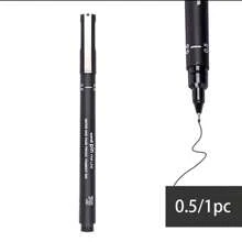 1 pieza Bolígrafo de punta micro de precisión / Bolígrafo de línea fina / Bolígrafo de dibujo técnico - Punta mediana impermeable, no tóxico, adecuado para bocetos y documentos de oficina, útiles escolares, de vuelta a la escuela