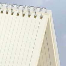 1pc 80 Sheets A5/B5/A4 Coil Notebook, Extra Thick Student Notepad, Minimalist Large Lined Notebook, Portable Writing Diary - Clear - View 5