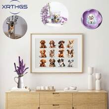 XRTHGS XRTHGS 24PCS/SET UV DTF Transfer Paper Watercolor Puppy Of Love Style UV DTF Cup Wrap Suitable For Mugs, Glasses, Tables, Chairs, Computers, High Viscosity UV DTF Transfer Wrap(Mug Not Included)