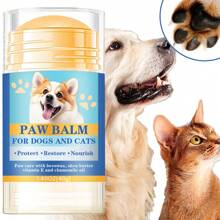 2 pièces de crème pour les soins des pattes de chien, spécialement conçue pour les pattes sèches et gercées - une crème hydratante à lécher et une cire de patte biologique contenant de l'aloe vera et de la vitamine E - offre une protection contre les surfaces à haute température et la neige hivernale - pour les nez - convient à toutes les races de chiens.