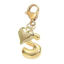 Bubble Letters Cute Necklace Pendant Bag Pendant-Lucky Crystal Pendant Paired With A Golden Heart Pendant, Alphabet Letters A-Z, Shiny Alloy Bag And Backpack Pendant-Perfect Gift For Birthdays And Special Occasions, Key Chain Ring Bag Backpack Pendant Car Pendant Gift For Ladies And Girls, Wallet And Handbag Accessories.Accessories Small Gifts For Women On Birthdays, Valentine's Day, Mother's Day - Multicolor - View 13