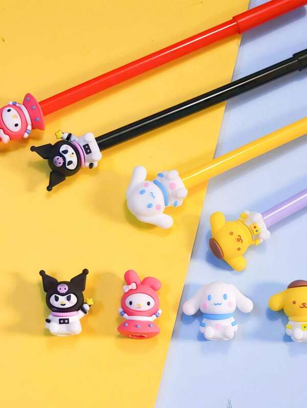 sanrio1 no use 5pcs/10pcs/15pcs Random Pencil Cap Pencil Protector Cover Cartoon Soft Plastic Pen Cover, Attractive Student PVC Soft Rubber Pen Cap Pencil Gel Pen Cap, Pen Tip Protector Cap, Cute Pencil Cap, Multifunctional Cute Pencil Cap, School Supplies