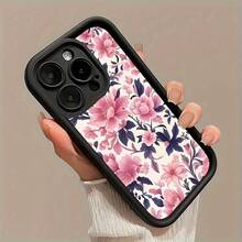 Funda para teléfono Patrón de campo de flores rosa Textura mate Patrón de escalera de ojos Funda para teléfono 6/16pro/16plus/16Promax/15/15plus/15pro/15Promax/14/14plus/14pro/14Promax/13/13mini/13pro/13Promax/12/12mini/11/Plus/Pro///8/Se/Xs/Xs - Negro - Ver 4